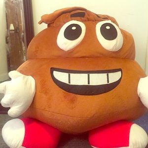 giant poop emoji pillow